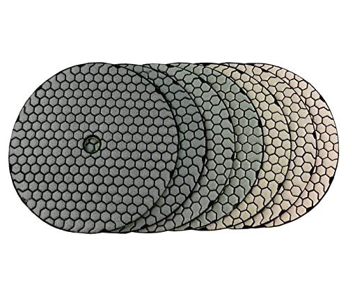 Diamant-Polierpads 7 Teile/satz 8 Zoll Diamant Trockenpolierpad Scharfe Flexible 200mm Polierpads for Granit Marmor Stein Beton Schleifscheibe(100) von RPXHZLKTM