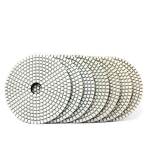 Diamant-Polierpads 7 teile/satz 5 "Diamant Polieren Pad 125mm Flexible Nass for Stein Granit Marmor Beton Polnischen Pack Mix Grit Schleifen Disc Diamant-Polierpads 7 teile/satz 5 "Diamant Polieren Pad 125mm Flexible Nass for Stein Granit Marmor Beton Polnischen Pack Mix Grit Schleifen Disc von RPXHZLKTM