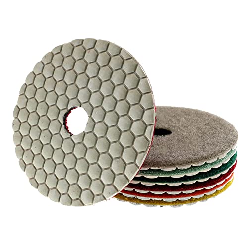 Diamant-Polierpads 8 Teile/satz 4 Zoll Trockenpolierpad Scharfe 100mm Diamantpolierpads for Granit Marmor Stein Beton Schleifscheibe(50) von RPXHZLKTM