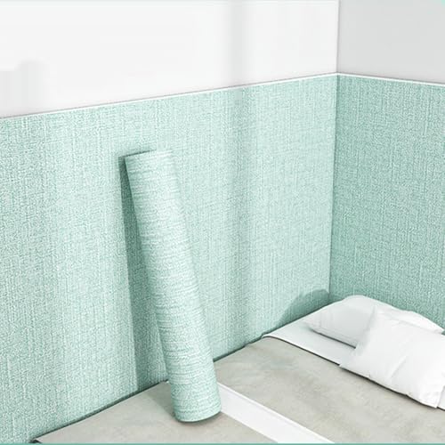 Die Füllung an der Wand klebt sich, Strukturierte Leinentapete for Abziehen und Aufkleben, mehrfarbig, 50 x 280 cm(Cyan,8pcs) von RPXHZLKTM