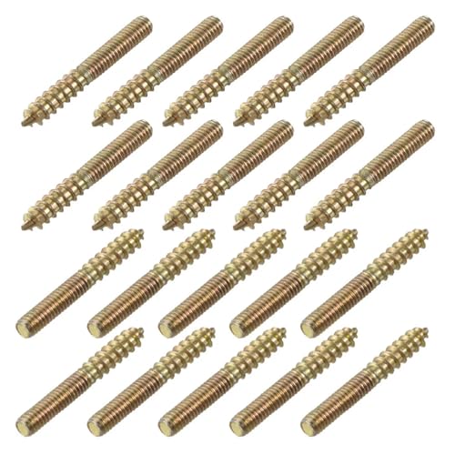 Die doppelte schraube des stahls, 20 Stück M4 M6 Stockschraube Kohlenstoffstahl verzinkt Messing Ton for Möbel Länge 25–50 mm(M4x25mm) von RPXHZLKTM