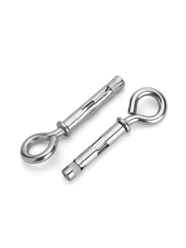 Die dübel Offener Cup-Haken-Expansionsbolzen, 1–2 Stück, M6 M8 M10 M12, 304 A2 Edelstahl-Bandring-Expansionshaken, Zugschraubenhaken, innere Expansionsschraube(M6.5x40-2pcs) von RPXHZLKTM
