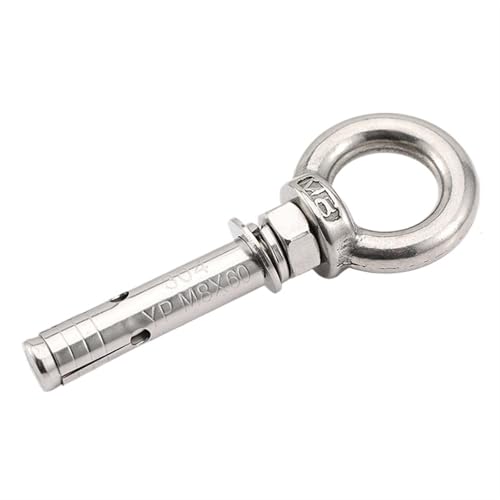 Die dübel Offener Haken-Expansionsbolzen M6 M8 M10-M20 304 Edelstahl-Expansionsschraubenhaken Ösenbolzen-Expansionsbolzen Schaukelhaken Heimdekorationsschrauben(Ring Nut,60MM-M16) von RPXHZLKTM