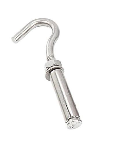 Die dübel Spreizbolzen mit offenem Haken, 10 Stück, Edelstahl M6/8/10/12, Spreizhakenschraube, Hebering, Schachtabdeckungsnetz mit Haken, Spreizbolzen for Warmwasserbereiter(M12,C1) von RPXHZLKTM