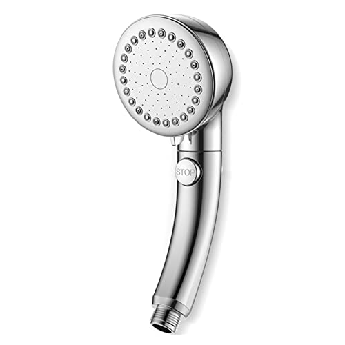 Handduschkopf Duschkopf, Hochdruck-Regenduschkopf mit Stopptaste, 3-Modus-Einstell-Wasserspar-Duschverkleidungsset(Silver) von RPXHZLKTM