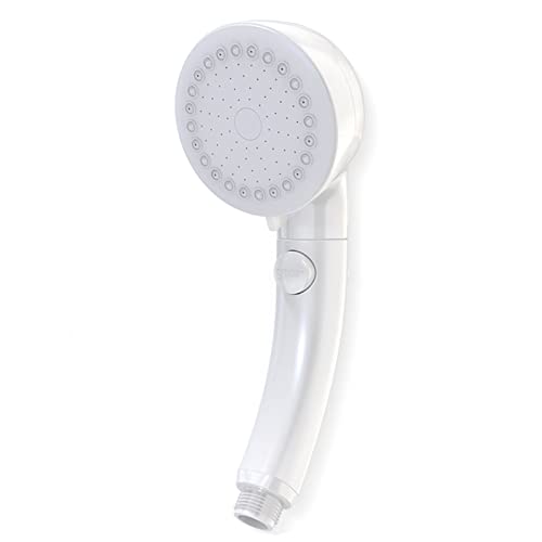 Handduschkopf Duschkopf, Hochdruck-Regenduschkopf mit Stopptaste, 3-Modus-Einstell-Wasserspar-Duschverkleidungsset(White) von RPXHZLKTM