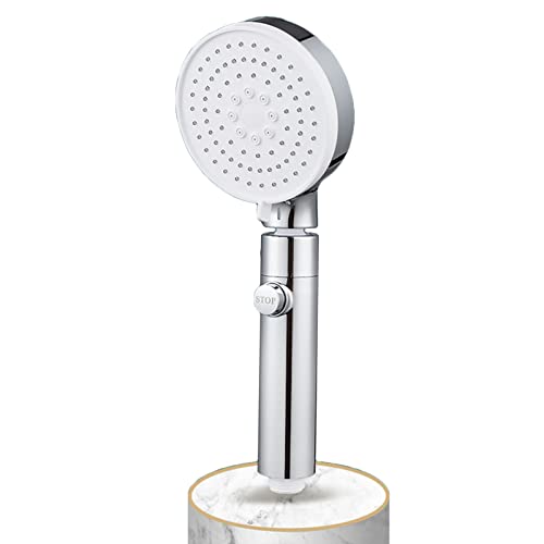 Handduschkopf Duschkopf mit An-/Aus-Pause-Schalter, Filterduschkopf for hartes Wasser zur Druckerhöhung, 3 Modi, Sprühfunktion Handduschkopf Duschkopf mit An-/Aus-Pause-Schalter, Filterduschkopf for hartes Wasser zur Druckerhöhung, 3 Modi, Sprühfunktion von RPXHZLKTM