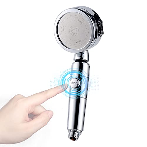 Handduschkopf Duschkopf mit Stopp-Taste, Hochdruck-Wasserspar-Universaldusche, 3 Modi, Sprühfunktion, 360° drehbar Handduschkopf Duschkopf mit Stopp-Taste, Hochdruck-Wasserspar-Universaldusche, 3 Modi, Sprühfunktion, 360° drehbar von RPXHZLKTM