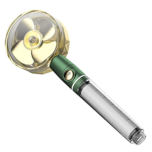 Handduschkopf Hochdruck-Turbo-Ventilator-Duschkopf, handgeführter 360-Grad-Propellerstrahl, massierende Hydrojet-Spa-Dusche von RPXHZLKTM