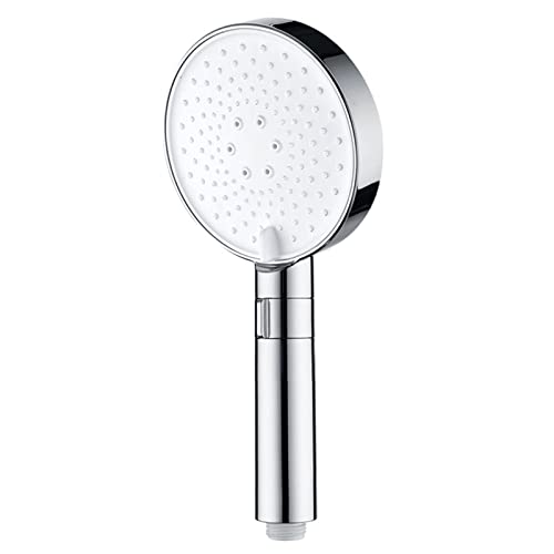 Handduschkopf Wassersparende Handbrause mit 3 Sprüheinstellungen, einstellbarer Durchfluss, universeller Badezimmerduschkopf, leicht zu reinigen mit Silikondüsen(Silver) von RPXHZLKTM