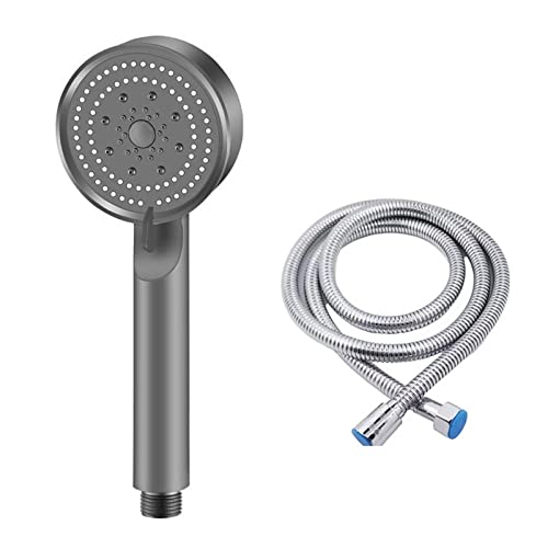 Handduschkopf Wassersparender Hochdruck-Duschkopf mit 5 einstellbaren Modi, Handbrause, Sprühdüse, Duschsets, Halter, Schlauch, Badezimmer-Zubehör(Gun Grey2) von RPXHZLKTM