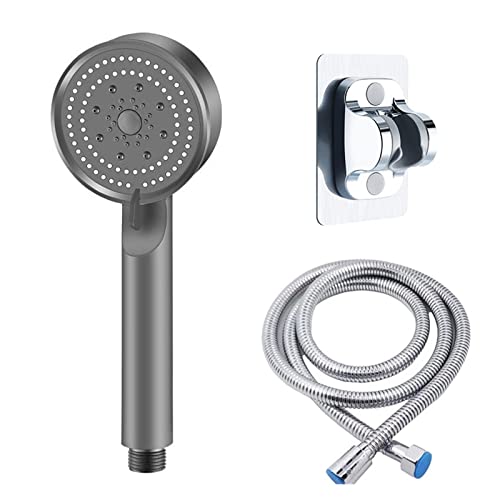 Handduschkopf Wassersparender Hochdruck-Duschkopf mit 5 einstellbaren Modi, Handbrause, Sprühdüse, Duschsets, Halter, Schlauch, Badezimmer-Zubehör(Gun Grey3) von RPXHZLKTM