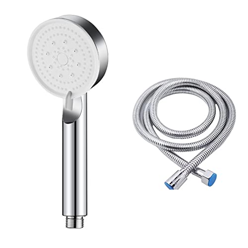 Handduschkopf Wassersparender Hochdruck-Duschkopf mit 5 einstellbaren Modi, Handbrause, Sprühdüse, Duschsets, Halter, Schlauch, Badezimmer-Zubehör(Sliver2) von RPXHZLKTM
