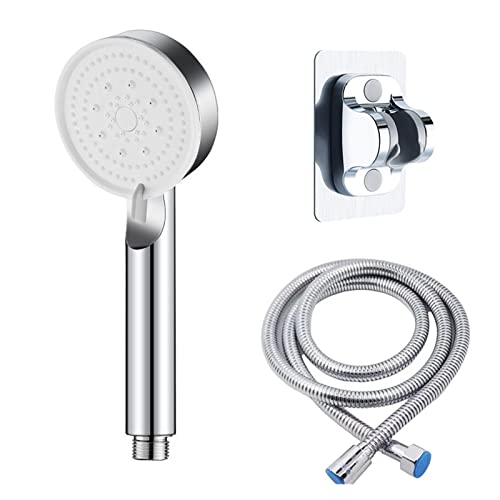 Handduschkopf Wassersparender Hochdruck-Duschkopf mit 5 einstellbaren Modi, Handbrause, Sprühdüse, Duschsets, Halter, Schlauch, Badezimmer-Zubehör(Sliver3) von RPXHZLKTM