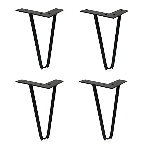 Möbel aus dreiecke und dellen. 4PCS Hairpin Table Legs Metal, Sofa Legs with Protector Feet, Mid-Century Modern Style for Furniture Legs, Coffee Table Legs, Bench Legs, Chair Legs(Black,15cm) von RPXHZLKTM