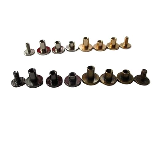 Rundkopfschrauben, 10pcs Screw Nail Rivets For Crafts, Multicolor, 5-8mm(Gold,6.5mm) von RPXHZLKTM
