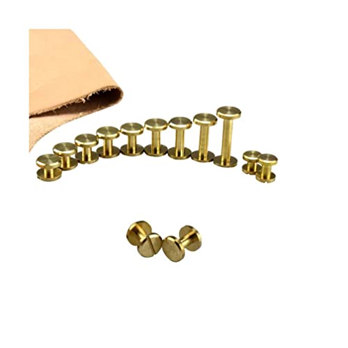 Rundkopfschrauben, Brass Garment Screw Rivets Pack Of 20 pcs Multiple Sizes 4-20mm(8mm Length) von RPXHZLKTM