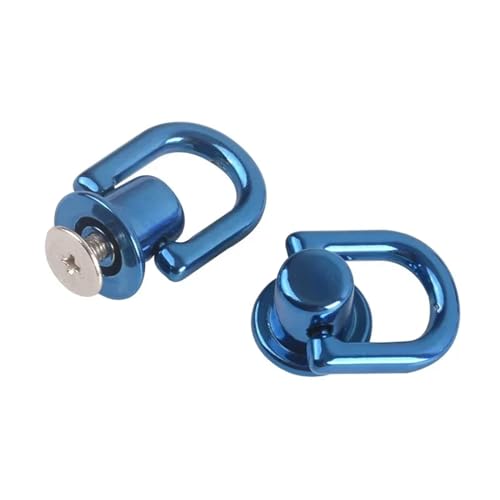 Rundkopfschrauben, D Ring Bag Handle Screw Rivets 10mm Multicolor 5/10/20pcs for DIY Craft(Blue,10mm-5Pcs) von RPXHZLKTM