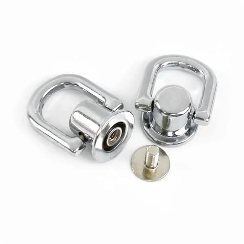 Rundkopfschrauben, D Ring Bag Handle Screw Rivets 10mm Multicolor 5/10/20pcs for DIY Craft(Chrome,10mm-10Pcs) von RPXHZLKTM