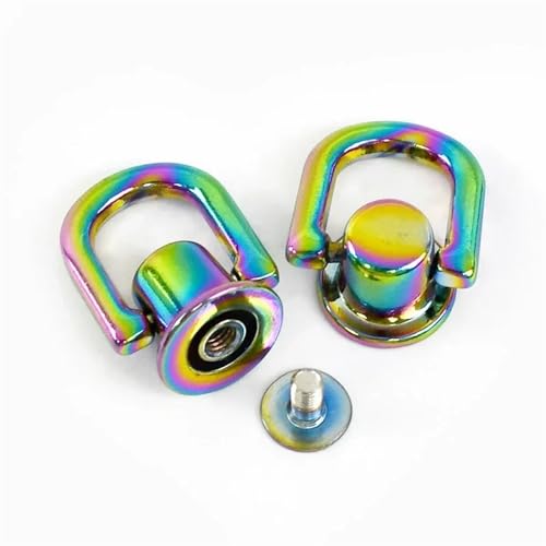 Rundkopfschrauben, D Ring Bag Handle Screw Rivets 10mm Multicolor 5/10/20pcs for DIY Craft(Colored,10mm-20Pcs) von RPXHZLKTM