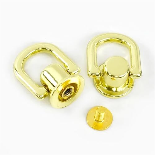 Rundkopfschrauben, D Ring Bag Handle Screw Rivets 10mm Multicolor 5/10/20pcs for DIY Craft(Palelightgold,10mm-20Pcs) von RPXHZLKTM
