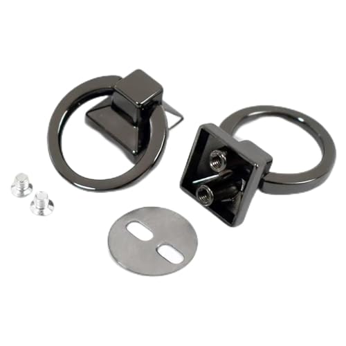 Rundkopfschrauben, DIY 18mm Metal O Ring Side Clip Buckle Screw Rivets Multicolor 5-10 Pcs(Black,18mm-10Pcs) von RPXHZLKTM