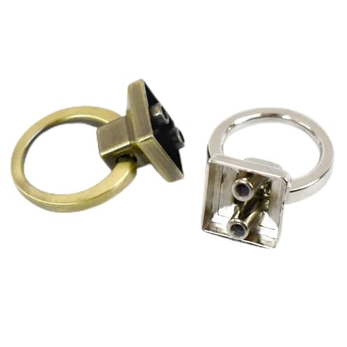 Rundkopfschrauben, DIY 18mm Metal O Ring Side Clip Buckle Screw Rivets Multicolor 5-10 Pcs(Brass,18mm-5Pcs) von RPXHZLKTM