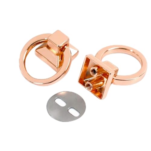 Rundkopfschrauben, DIY 18mm Metal O Ring Side Clip Buckle Screw Rivets Multicolor 5-10 Pcs(Rosegold,18mm-5Pcs) von RPXHZLKTM