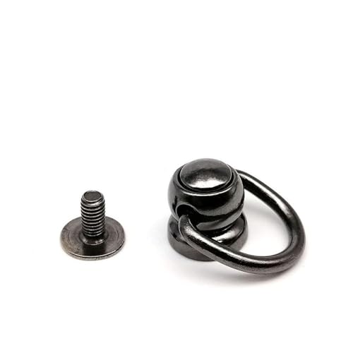 Rundkopfschrauben, DIY Zinc-Alloy Steel Screw Back Rivets 10 Pieces Multicolor For Leather Craft With O-Ring(Black-a) von RPXHZLKTM