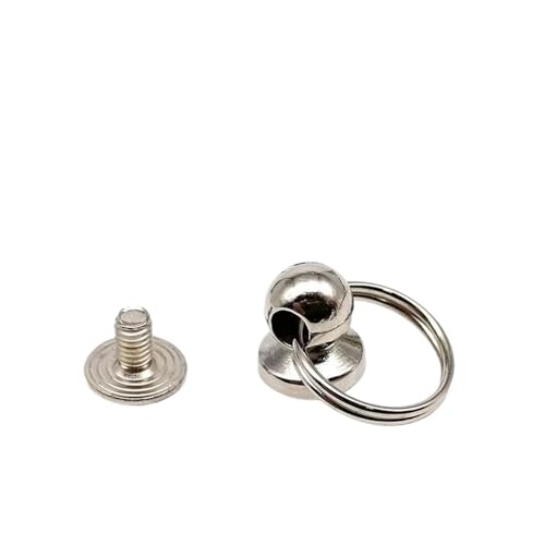 Rundkopfschrauben, DIY Zinc-Alloy Steel Screw Back Rivets 10 Pieces Multicolor For Leather Craft With O-Ring(Silver-c) von RPXHZLKTM