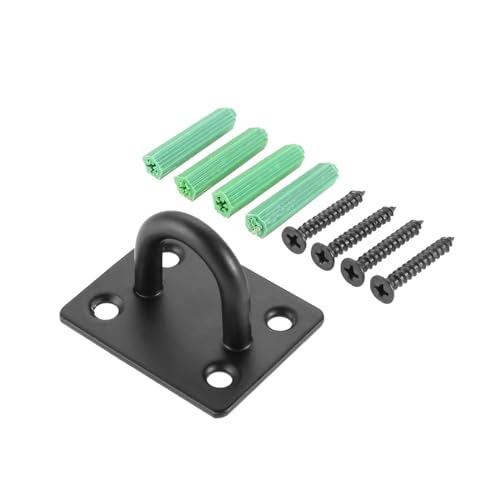 U-förmige dübel und 1 stück Deckenmontage Haken Stahl Kleiderbügel U-Form Lock up Top Basis Fan/Kronleuchter/Silber Wandhaken(Black M and Screw) von RPXHZLKTM