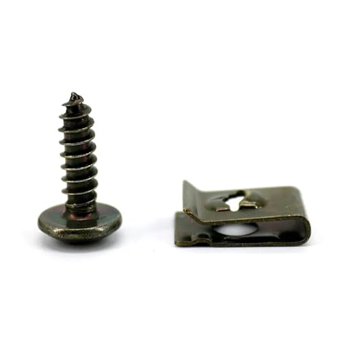 U-förmige dübel und 10 stücke Auto Motorrad Roller Moped E-bike Kunststoff Abdeckung Metall Retainer U-Typ Clips Selbstschneidende schrauben M4 M5(10 PCS-M4X16) von RPXHZLKTM