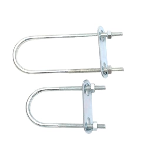 U-förmige dübel und M8 Verlängerte verzinkte U-förmige Bolzenklemme U-förmige Schraube U-förmige Rohrklemme(M8x42x100mm 2set) von RPXHZLKTM