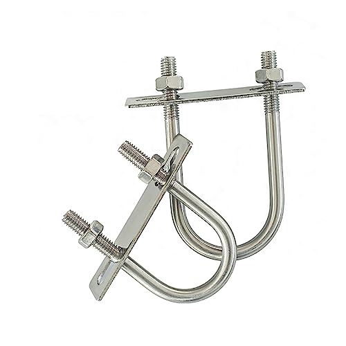 U-förmige dübel und U-Bolzen M6 M8 304 Edelstahl U-Clip mit Prallmutter Kombination U-förmige Schnalle Bolzen U-förmige Schraube U-Rohrklemme(M8x27x54mm 1set) von RPXHZLKTM