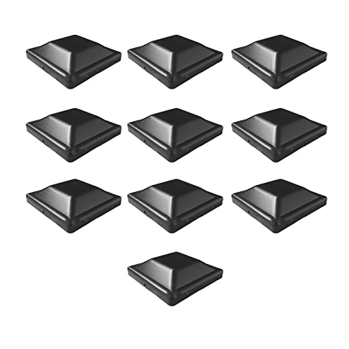 Zaunpfostenkappen Fence Post Caps Pack of 10 Plastic for 4" Square Fence Post Black von RPXHZLKTM