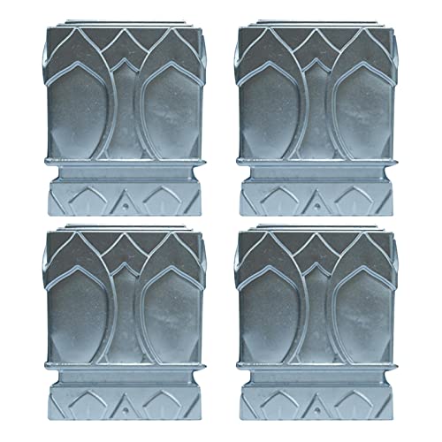 Zaunpfostenkappen Pack of 4 Galvanized Fence Post Caps Toppers Multiple Sizes(80x80mm) von RPXHZLKTM