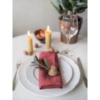 Leinen Stoffservietten 40 cm Rot, Servietten cm, Servietten, Tischdecke von RPlinen