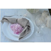 Natürliche Leinen-Dinner-Servietten 45 cm. Große Stoffservietten. Restaurant-Tischservietten. Wiederverwendbare Tischwäsche von RPlinen