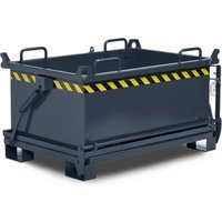 RR-Industrietechnik® Klappbodenbehälter Typ RBB, Volumen 1 m³, RAL 7016 anthrazitgrau von RR-Industrietechnick