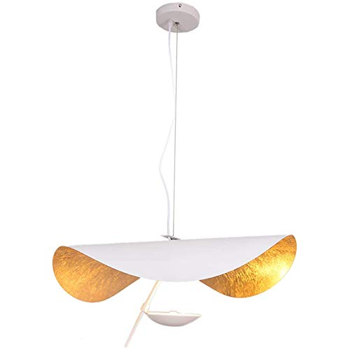 RRBEST LED-Einzelpendelleuchte Moderne Acryl-Metalllampe Kreative Aluminium-Pendelleuchte Höhenverstellbare Pendelleuchte Wohnzimmer Schlafzimmer Arbeitszimmer (Weiß, 60CM) von RRBEST