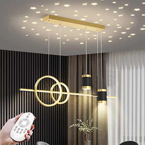 RRBEST Moderne LED Pendelleuchte Esstisches,Dimmbar Wohnzimmer Hängelampe,Verstellbar Esszimmer Lampe Hängend für Esszimmer Kücheninsel Wohnzimmer von RRBEST