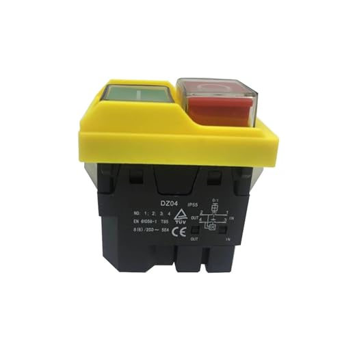 DZ04 4 Pins Waterproof Electromagnetic Push Button Switches ON OFF Start Stop Switch 250VAC 8(6) A RRBXXUYN von RRBXXUYN
