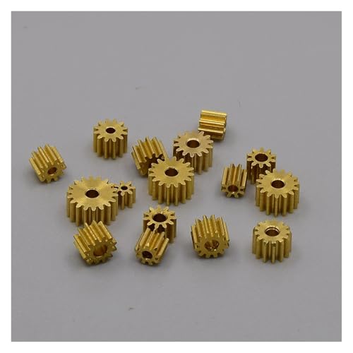 RRBXXUYN 0.3 Modulus Metal Copper Gear 12T 1.48MM Teeth Brass Pinion Gear Fit Shaft RC Toy Car von RRBXXUYN