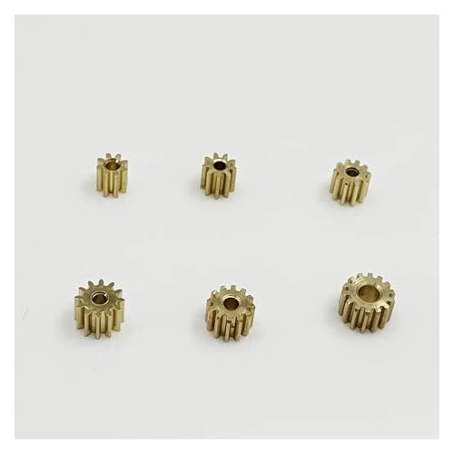 RRBXXUYN 0.5 Modulus 14T 3.17MM Metal Copper Brass Gear Pinion Transmission Gear Fit Electronic Starter Shaft DIY RC Toy Car von RRBXXUYN