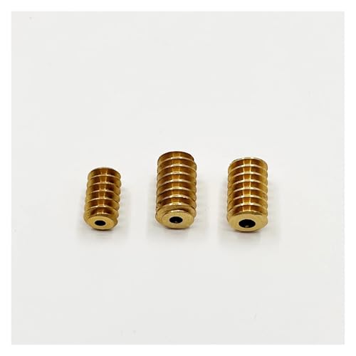 RRBXXUYN 1PC 0.5 Modulus 6mm Metal Brass Worm Gear Copper Transimission Gear 2.28MM Electronic Starter Shaft Axis Hole von RRBXXUYN