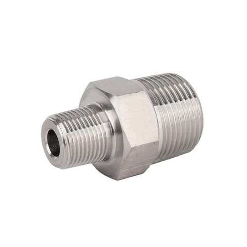 RRBXXUYN 1PC M10x1 to M14x1.5 Metric Male Thread 304 Stainless Steel High Pressure Hex Nipple Pipe Fitting RRBXXUYN 1PC M10x1 to M14x1.5 Metric Male Thread 304 Stainless Steel High Pressure Hex Nipple Pipe Fitting von RRBXXUYN