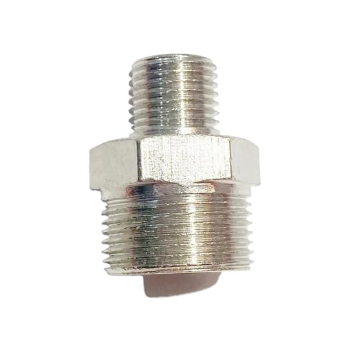 RRBXXUYN M10x1 Metric to 3/8'' BSPP Male Thread Brass Pipe Fitting Reducing Adapter Connector von RRBXXUYN