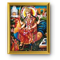Bahuchara Mata - Bilderrahmen Mit Fotodruck Gebetsraum/Mandir Tempel Mattes Laminat Bahuchara Mata - Bilderrahmen Mit Fotodruck Gebetsraum/Mandir Tempel Mattes Laminat von RRCraftsIndia