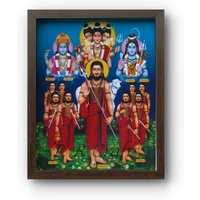 Navnath Ji/Sampradaya Lord Dattatreya - Bilderrahmen Mit Fotodruck Gebetsraum Mandir Tempel Laminat Navnath Ji/Sampradaya Lord Dattatreya - Bilderrahmen Mit Fotodruck Gebetsraum Mandir Tempel Laminat von RRCraftsIndia