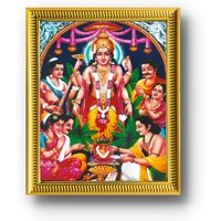 Satyanarayan Bhagwan - Bilderrahmen Mit Fotodruck Gebetsraum/Mandir Tempel Mattes Laminat Satyanarayan Bhagwan - Bilderrahmen Mit Fotodruck Gebetsraum/Mandir Tempel Mattes Laminat von RRCraftsIndia